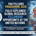 FAO Fellows Programme 2026 – United Nations Research Fellowship Opportunity